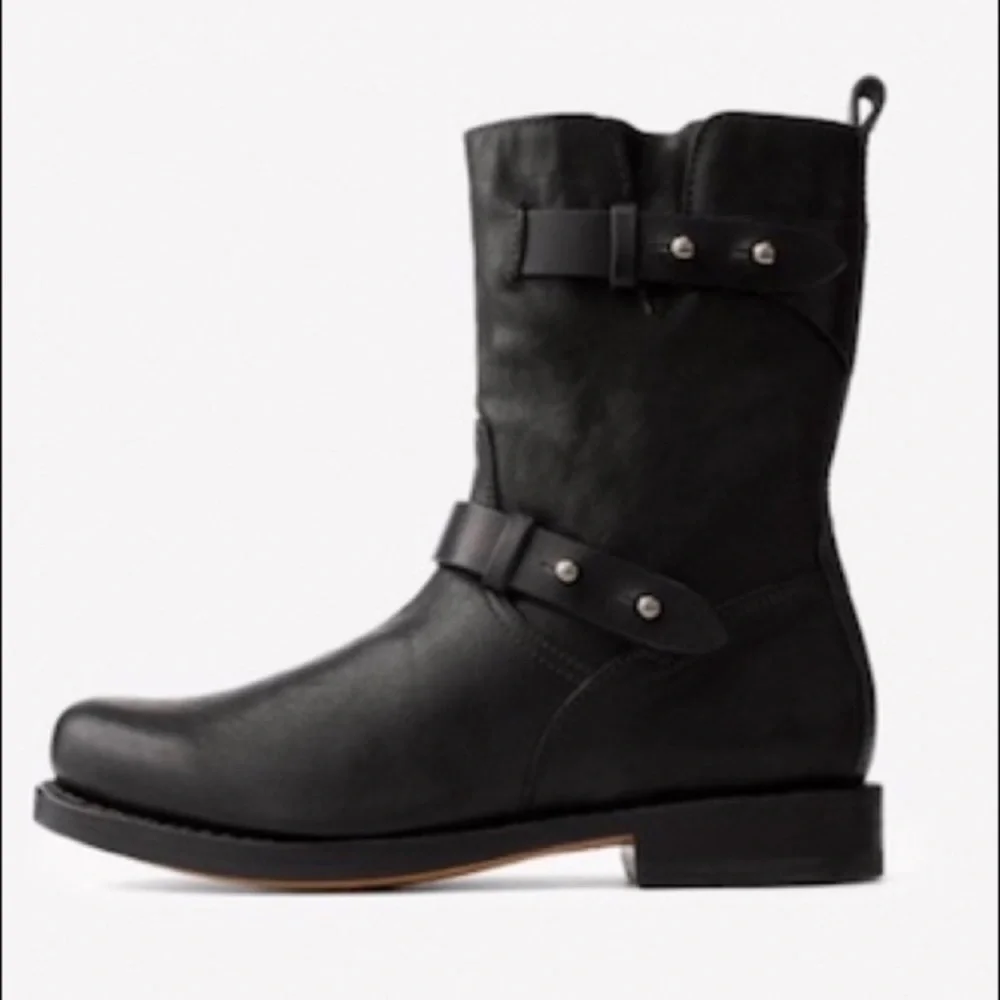 🥳HP🥳 NEW Rag & Bone GORGEOUS Italian Leather Moto Boots, 7.5 - Picture 5 of 10